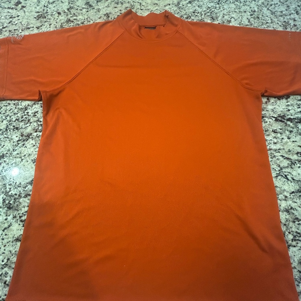 Dunning Burnt Orange Short‎ Sleeve Microfiber Polo Golf Shirt by Dunning Golf